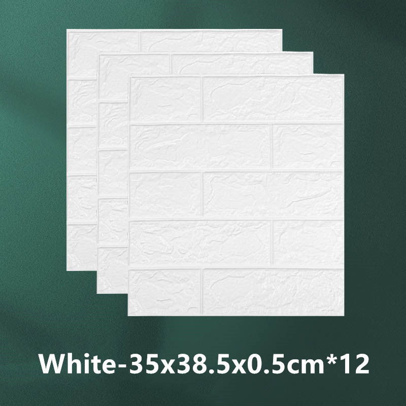 Self-adhesive Wallpaper Waterproof Anti-collision Background Wall Brick Wallpaper 3d Solid Wall Stickers Soft Bag