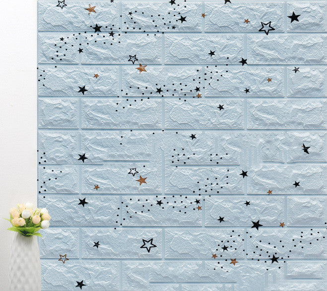 Self-adhesive Wallpaper Waterproof Anti-collision Background Wall Brick Wallpaper 3d Solid Wall Stickers Soft Bag