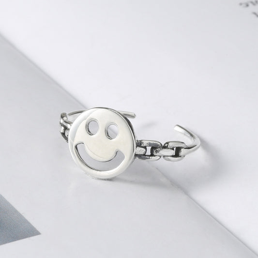 Smiling Index Finger Ring Adjustable Ring