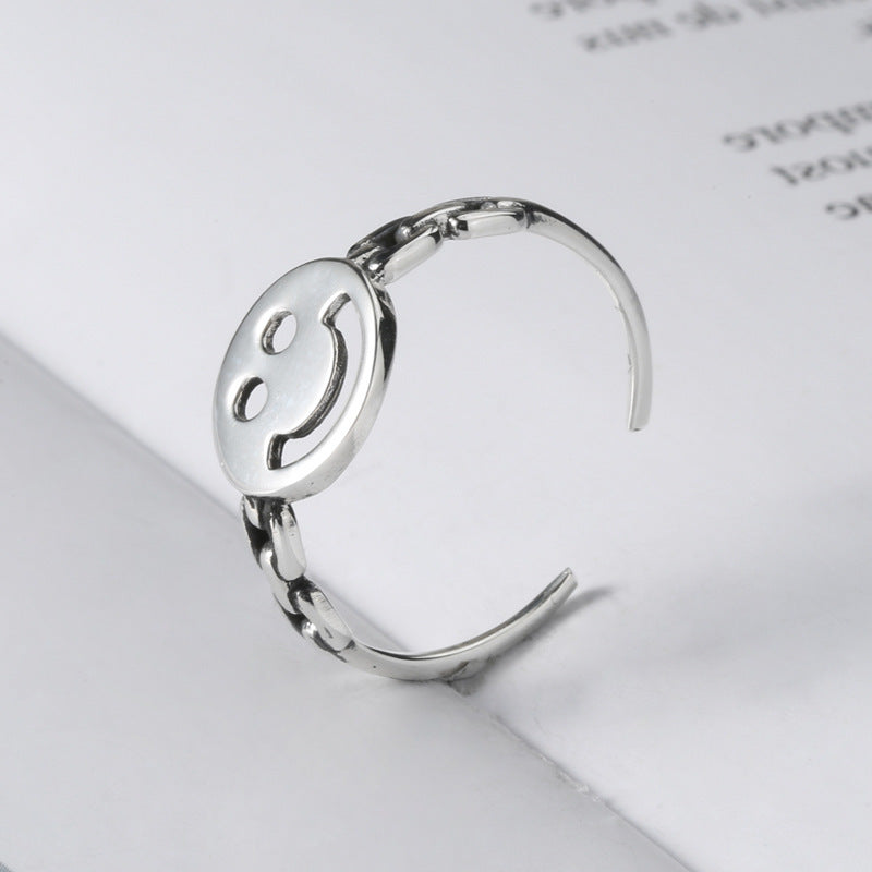 Smiling Index Finger Ring Adjustable Ring