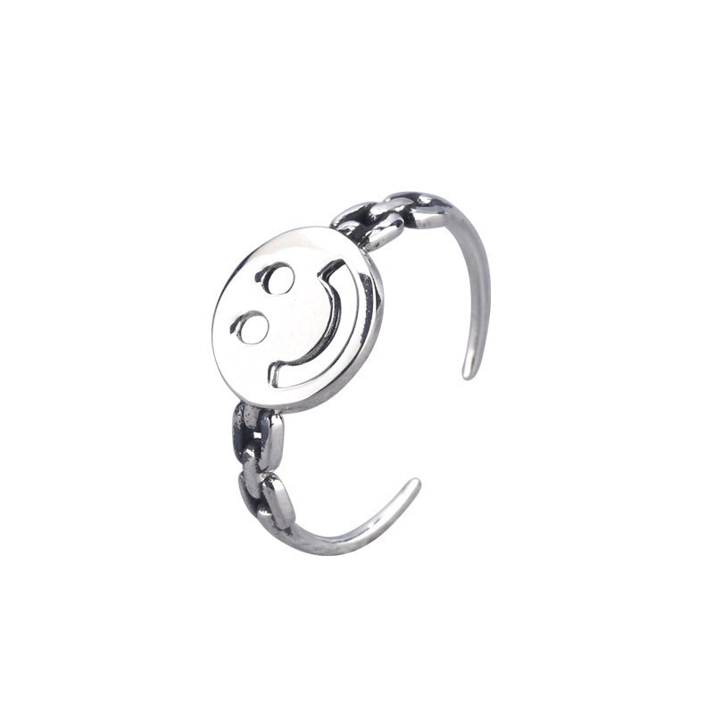 Smiling Index Finger Ring Adjustable Ring