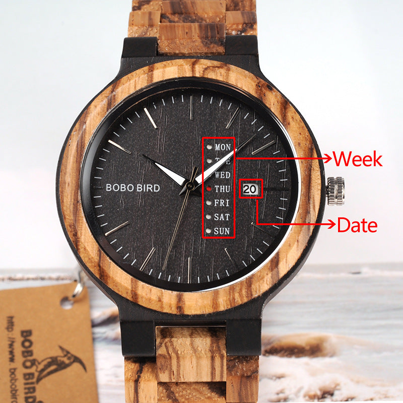 Men's Casual Wooden Watch