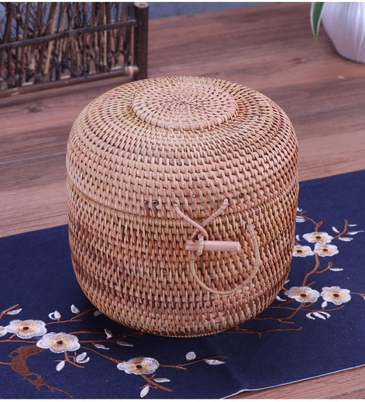 Rattan storage box Qizi cake tea box