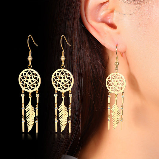 Dream Catcher Earrings Tassel Earrings