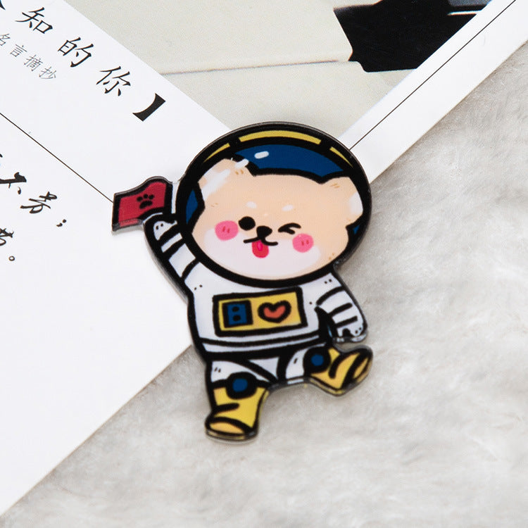 Cute Japanese Creative Cartoon Acrylic Brooch Girl Clothes Bag Pendant Badge Pin Jewelry