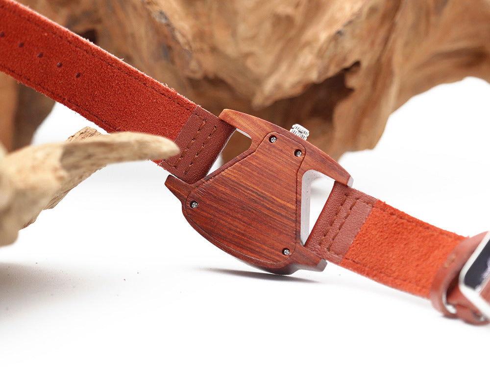 Wooden quartz watch