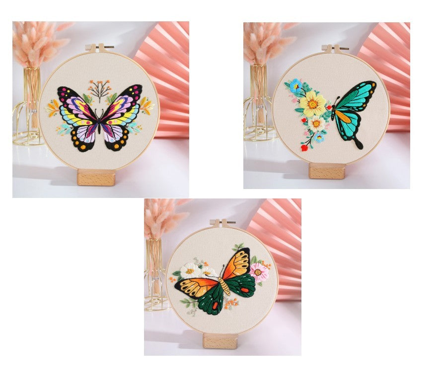 Butterfly Diy Manual Embroidery Material Bag