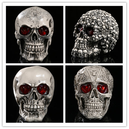 Resin skull led skull decoration for Halloween