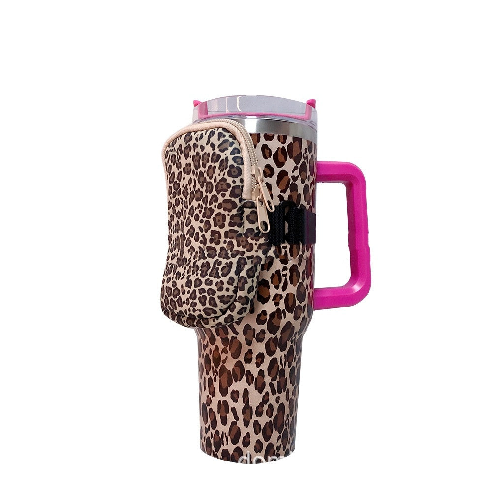 New Neoprene Cup Body Bag 40oz Water Cup Out Portable Small Bag Cow Multi-functional Key And COIN Case