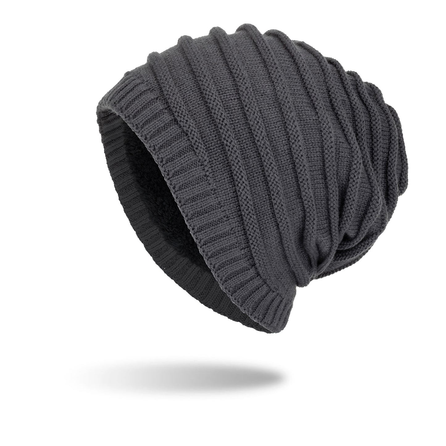 Men's Plush Sweater Hat Outdoor Warm Knit Ear Guards