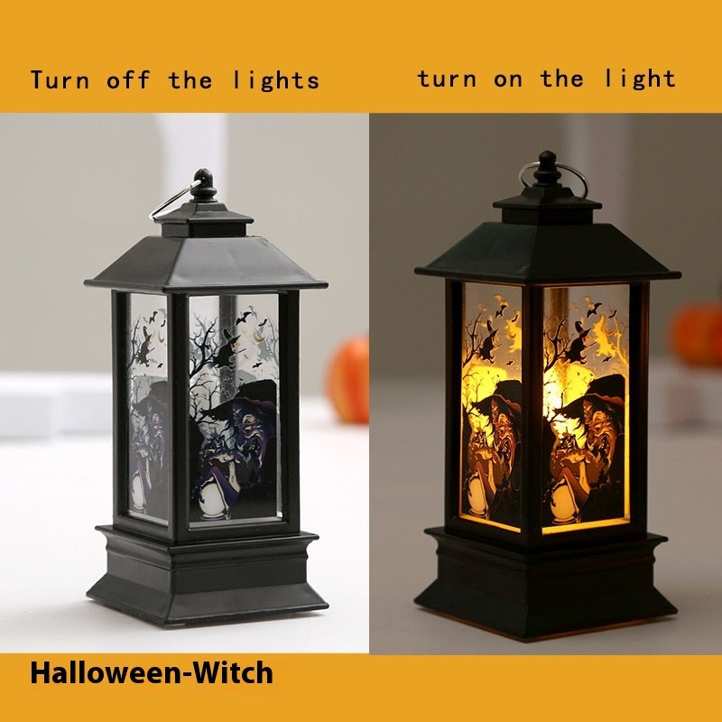 Halloween Pumpkin Lamp Ghost Festival Portable Storm Lantern