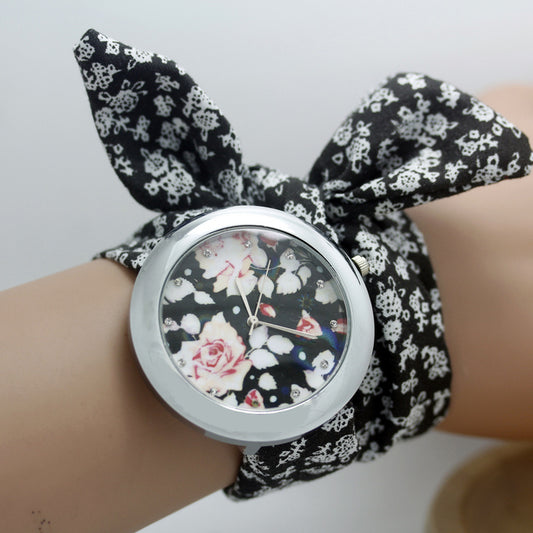 Fabric watch fashion ladies watch high quality fabric watch