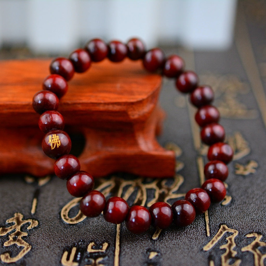 Wooden bead bracelet