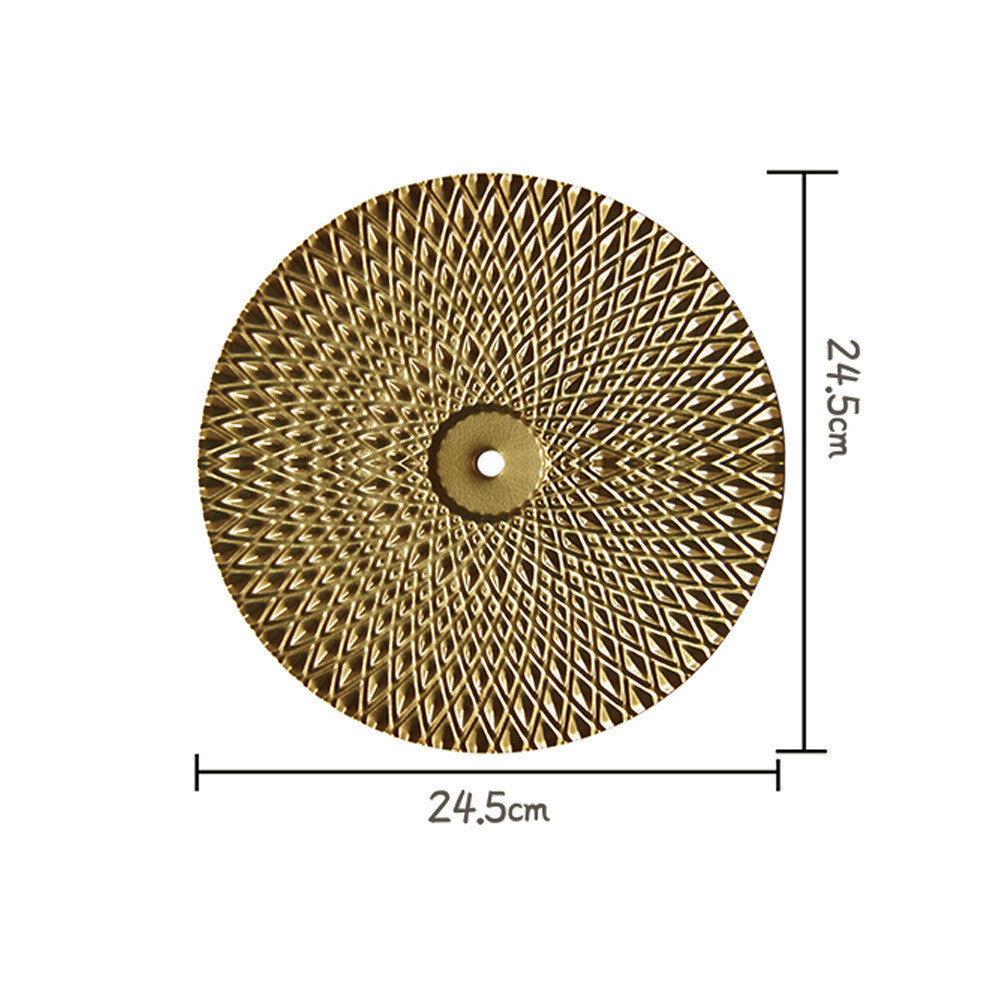 Golden Disc Wrought Iron Wall Hanging Room