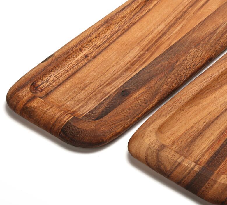 Log wooden tray dinner plate