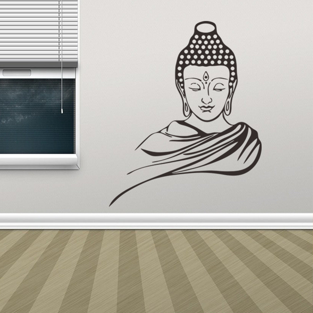 Living room buddhist wall sticker