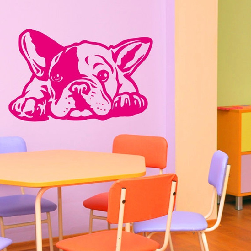 Bulldog dog wall decal