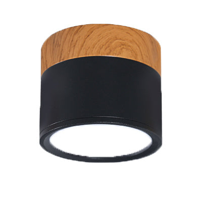 Led makaron wood grain aluminum downlight