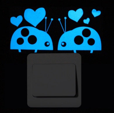 Blue Luminous cartoon switch sticker