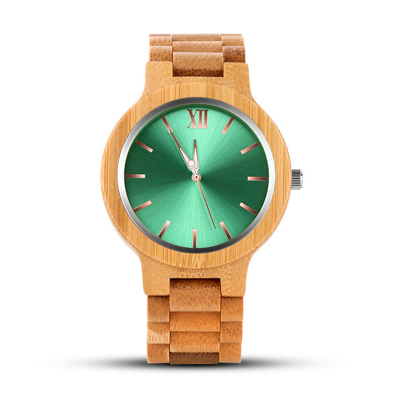 Wooden quartz watch