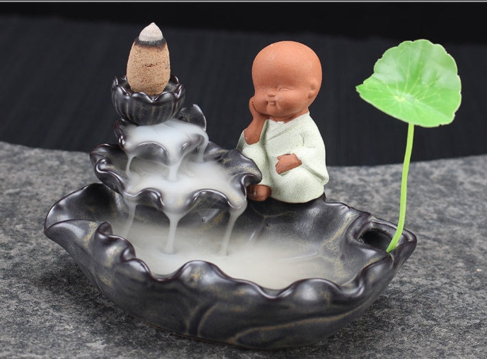 Lotus back incense burner decoration