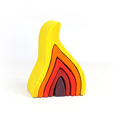 Children's solid wood rainbow blocks