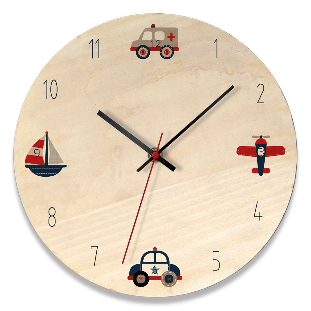 Wooden retro wall clock