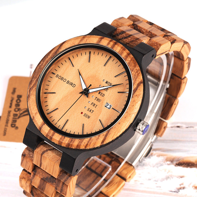 Men's Casual Wooden Watch