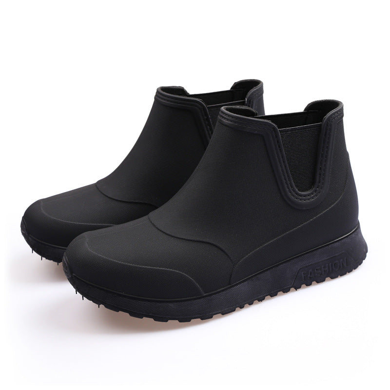 Men's Fashionable Waterproof Non-slip Outdoor Soft Rubber Sole Rain Boots