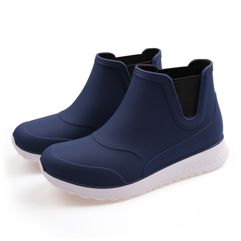 Men's Fashionable Waterproof Non-slip Outdoor Soft Rubber Sole Rain Boots