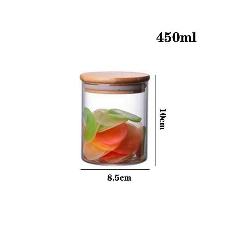 High Borosilicate Glass Tea Cans, Sealed Storage Cans, Transparent Tea Cans, Whole Grains, Candy Cans