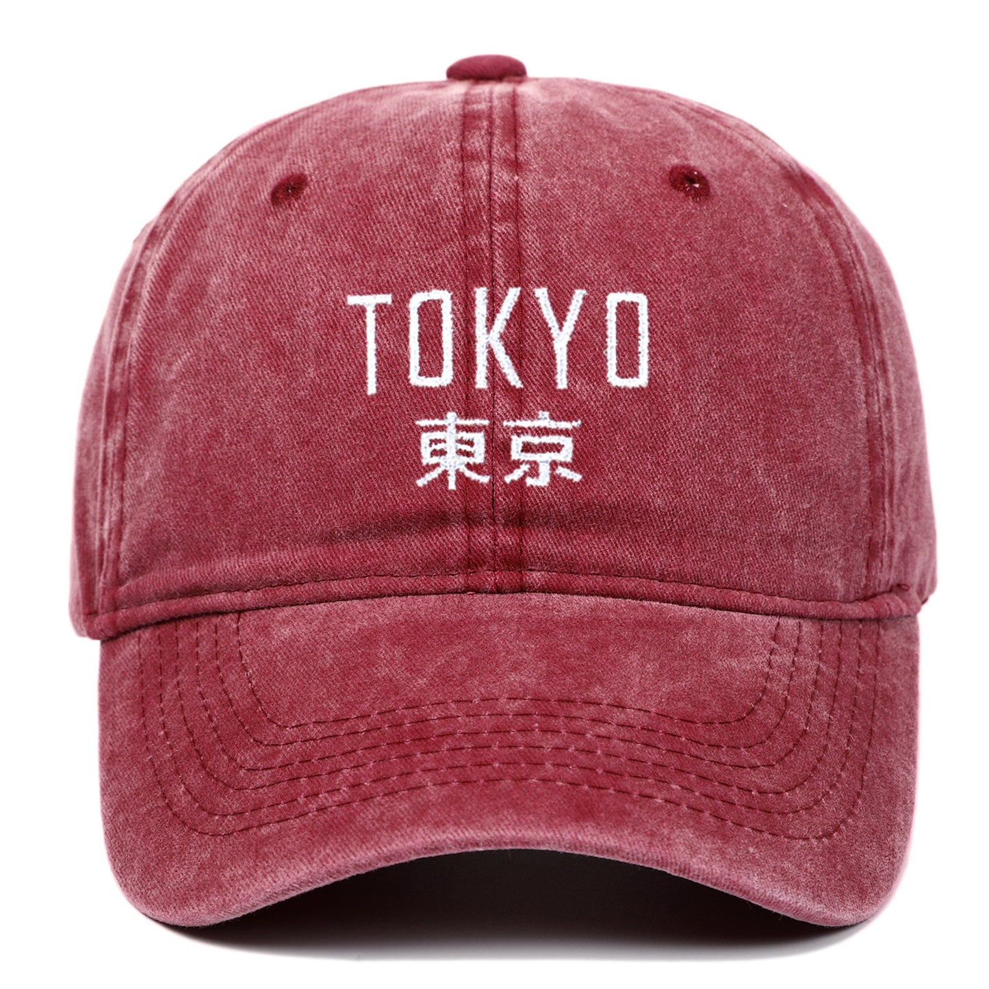 New Retro Washed Simple Tokyo Letters Hat