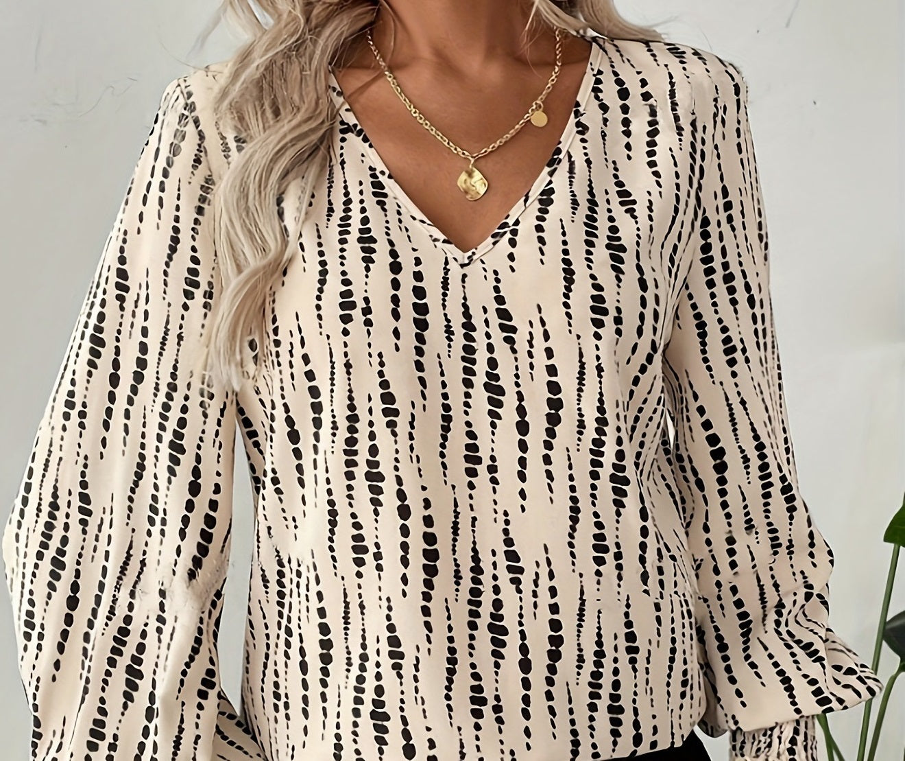 Women's V-neck Elegant Autumn Clothes Shirt