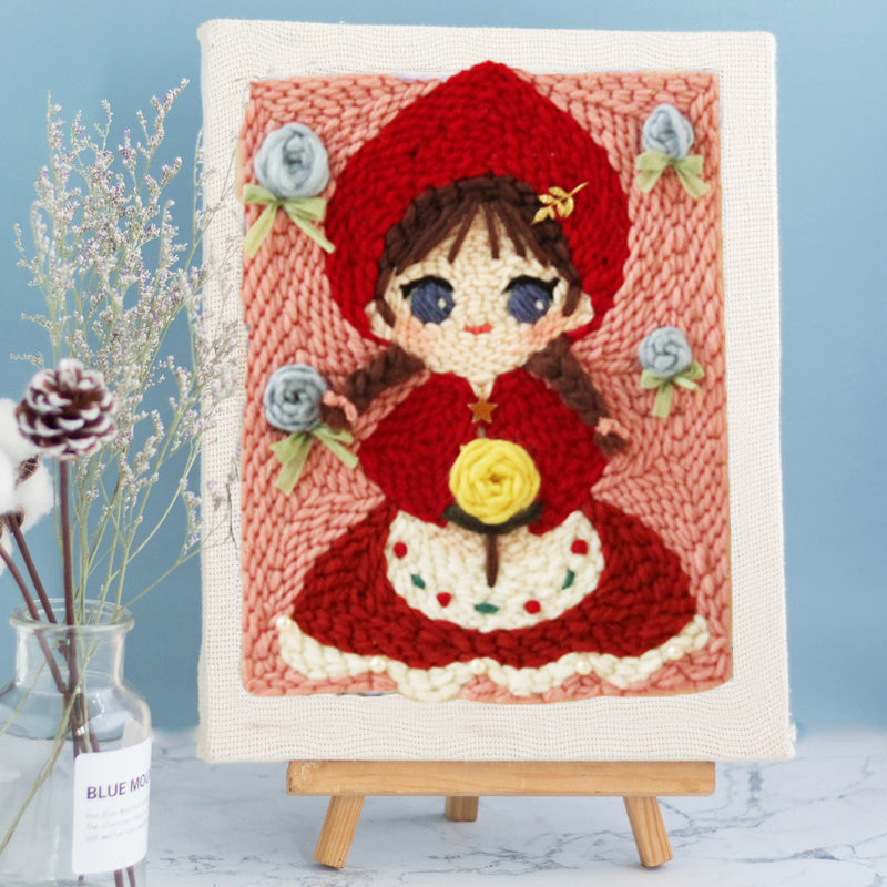 Beginners Wool Poke Embroidery Handmade Creative Material Package