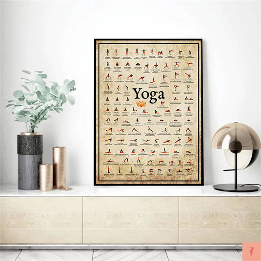 Yoga Exercise Poster Printing Canvas Painting