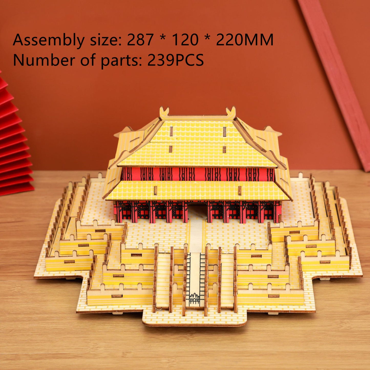 3D Three-dimensional Wooden Jigsaw Puzzle Building Wooden Model Decoration