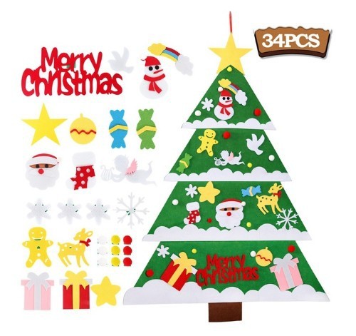 Children's Handmade Puzzle Pendant Christmas Tree