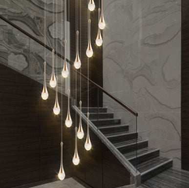 8-head Minimalist Staircase Chandelier