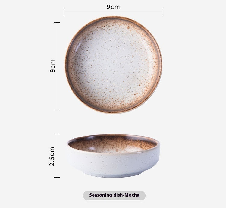 Creative Circular Japanese Seasoning Dish For Household Use