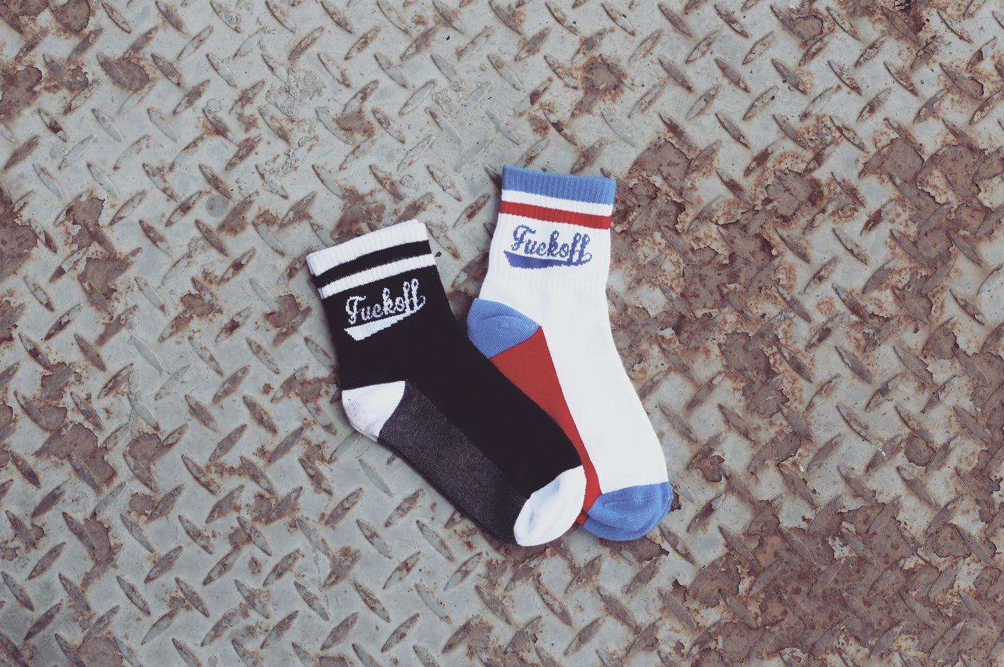 Letter Striped Skateboard Cotton Mid-calf Length Socks