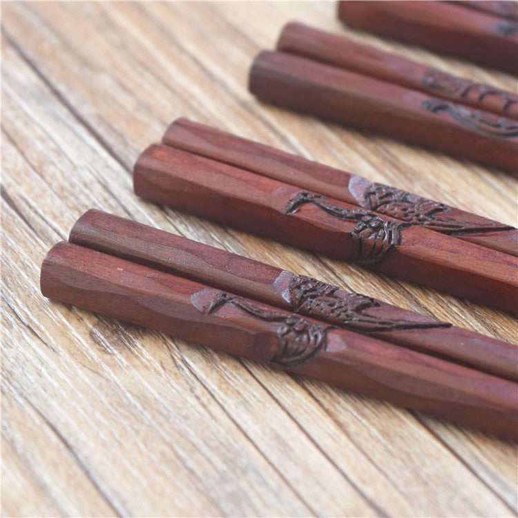 Hand-carved Wooden Chopsticks And Portable Chopsticks