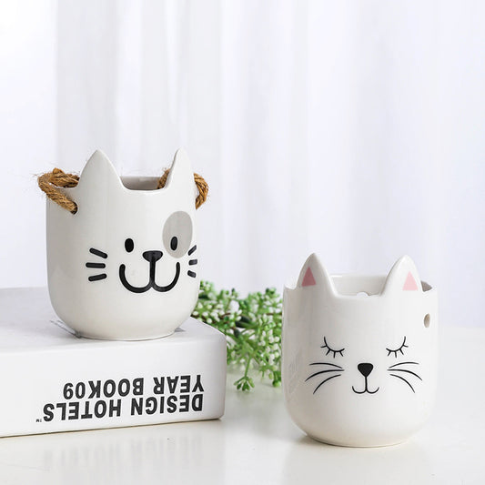 Simple Outdoor Gardening Animal Flower Pot Hanging Potted Plant