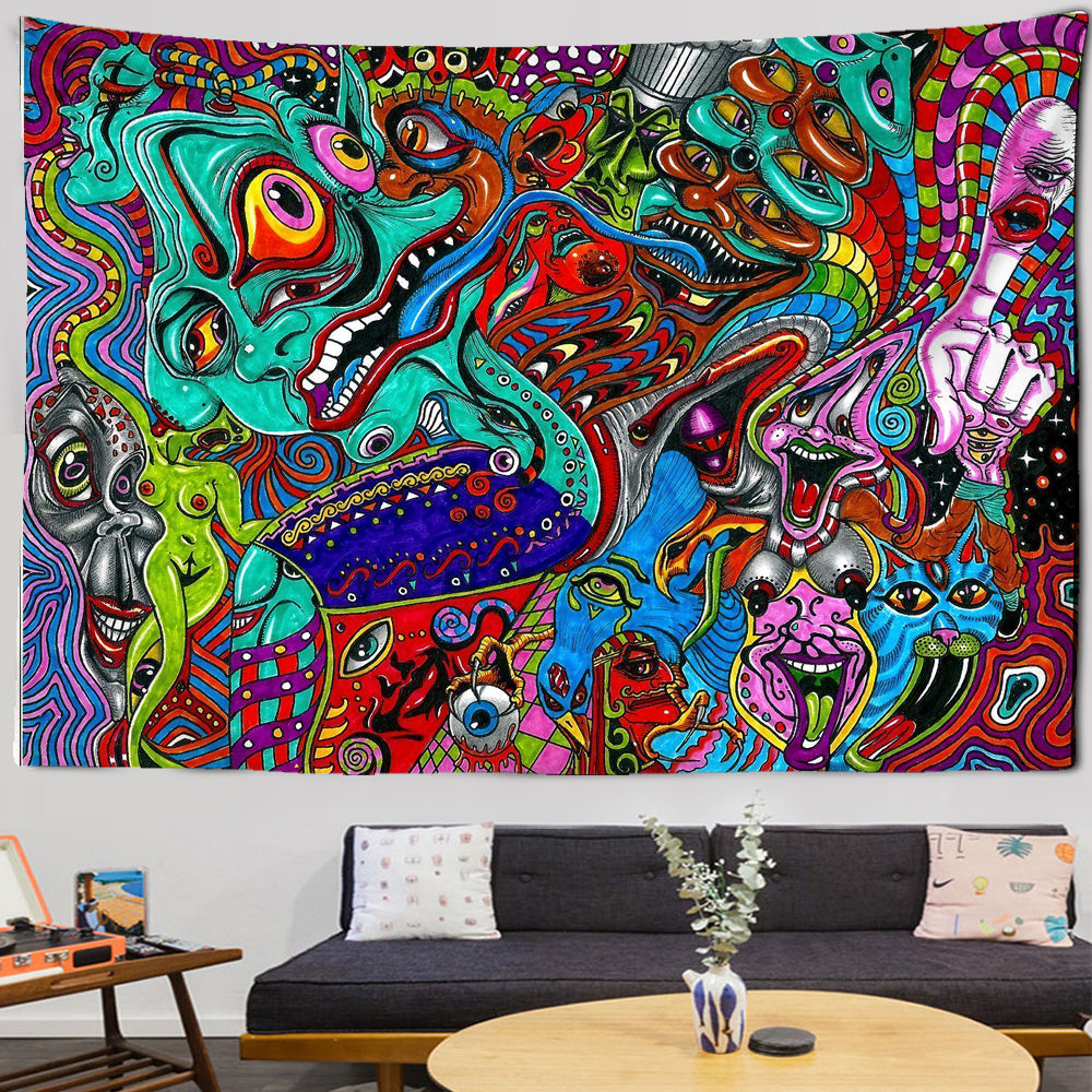 New European And American Psychedelic Mushroom Tapestry