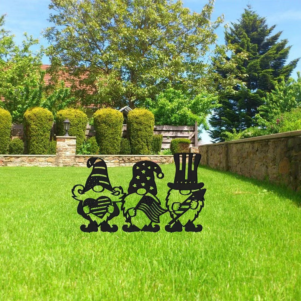 Iron Silhouette Garden Decoration Garden Metal Ornaments