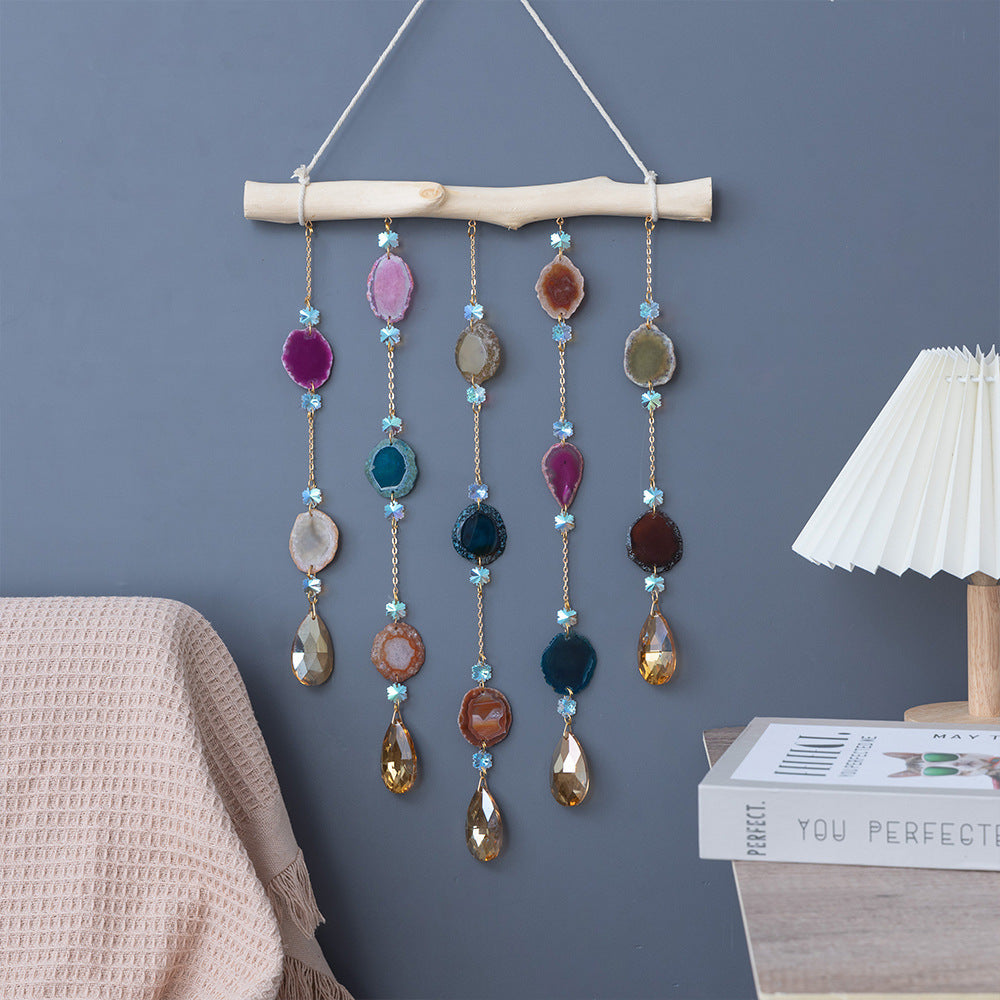 Agate Wind Chimes Gardening Crafts Crystal Wind Chimes Hanging