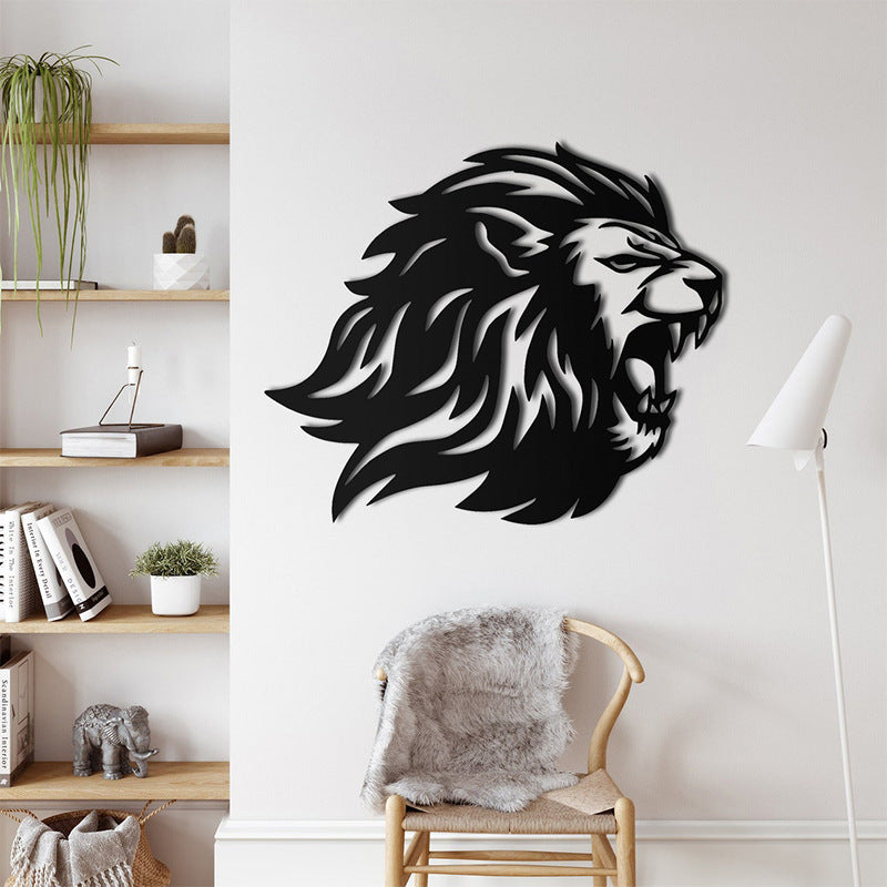 Lion Silhouette Indoor And Outdoor Metal Decoration