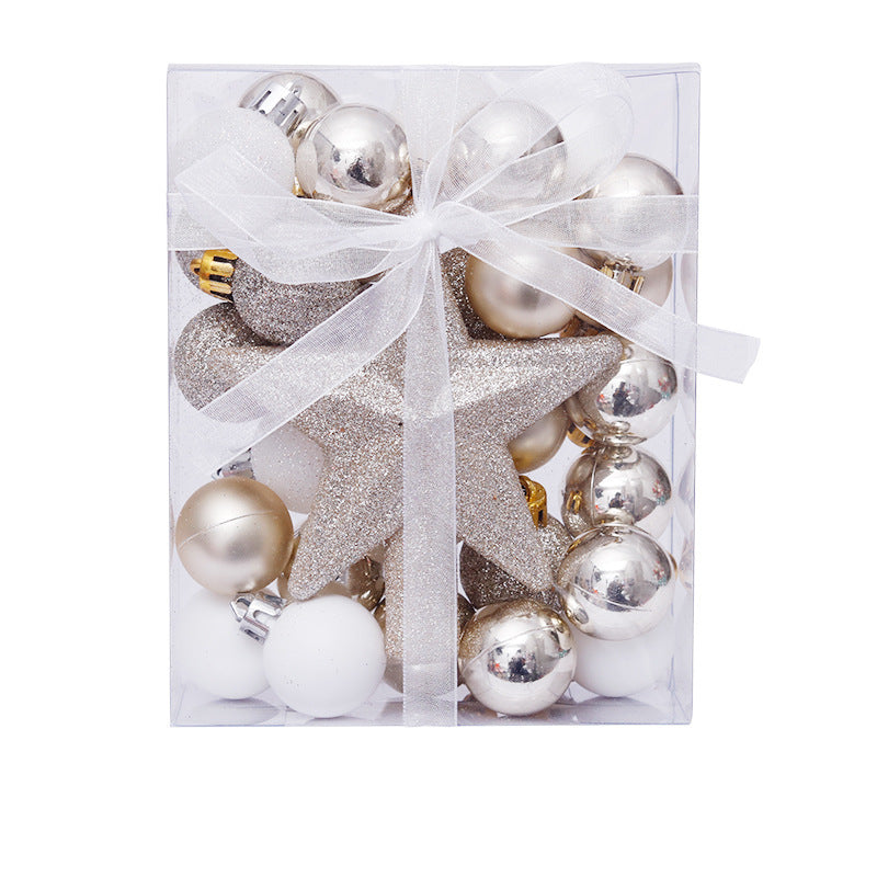 Christmas Ball tree top Star Gift Box set