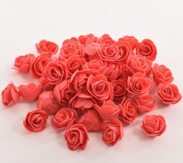 50 Packs Of Simulated PE Rose Foam Flower Handmade Candy Box Foam Rose