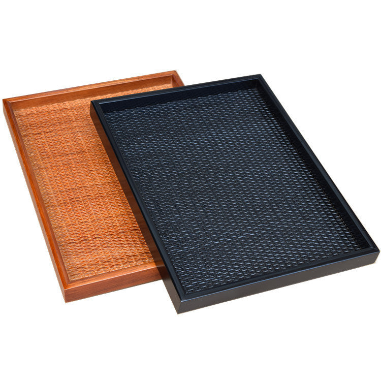 Handmade rattan wooden tray