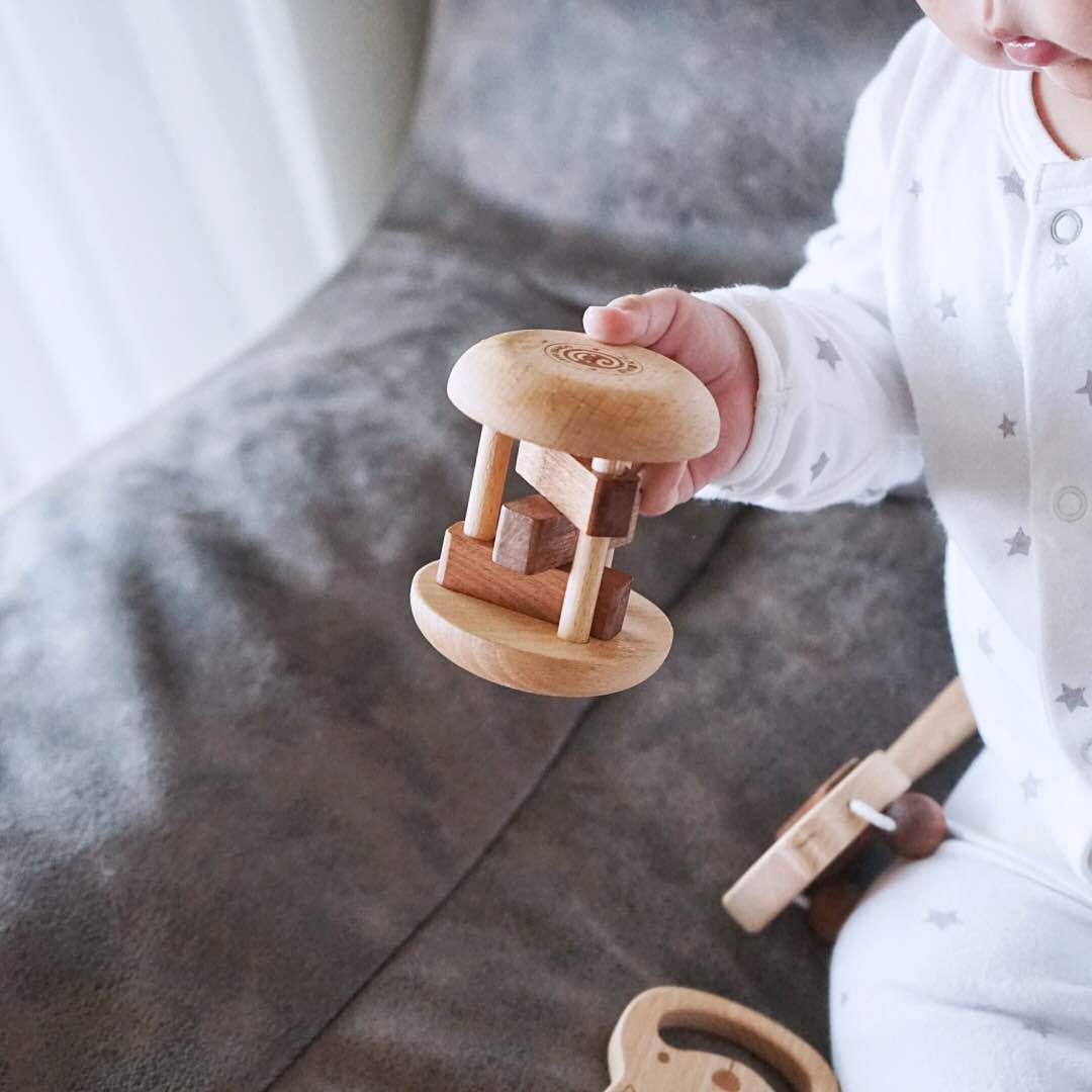 Baby wooden handbell